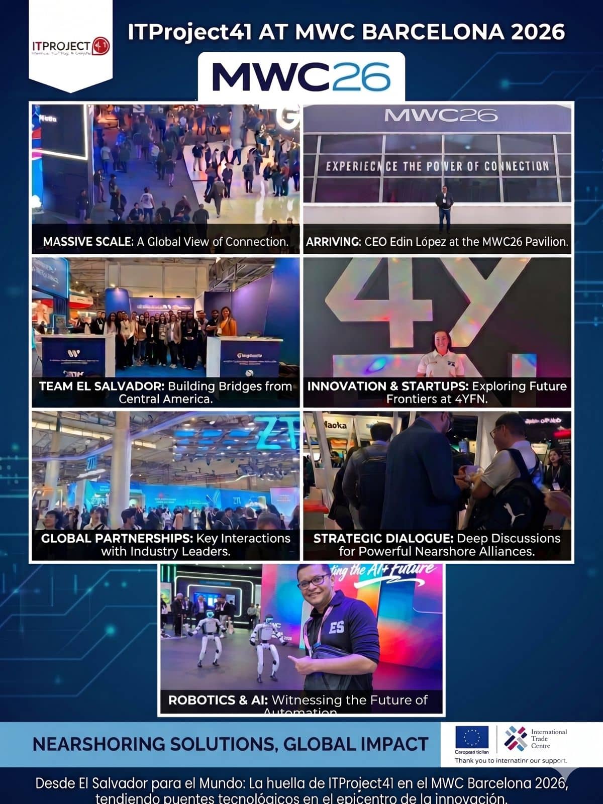 De El Salvador para el Mundo: La huella de ITProject41 en el MWC Barcelona 2026 y 4YFN